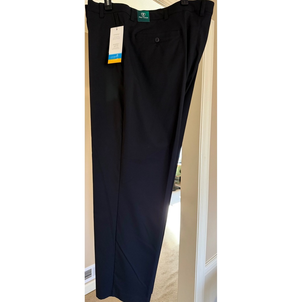 PRO TOUR Men's Black Golf Pants Coolplay Sunplay UPF 50 Size 50x30